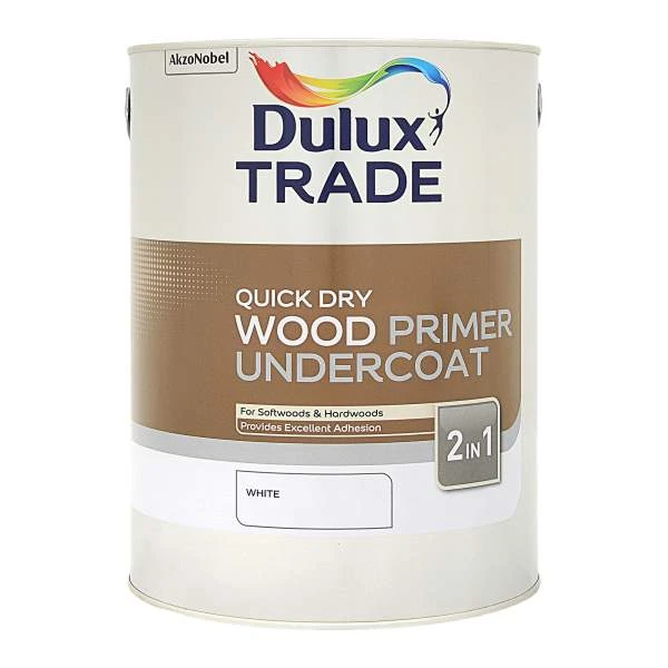 Quick Dry Wood Primer Undercoat White 5L 1 Quick Dry Wood Primer Undercoat White 5L