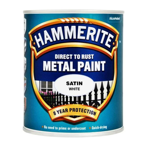Direct To Rust Metal Paint Satin White 750ML 1 Direct To Rust Metal Paint Satin White 750ML