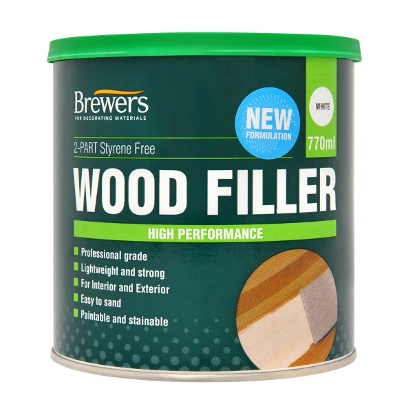 2-Part Styrene Free Wood Filler White 770ML 1 2-Part Styrene Free Wood Filler White 770ML