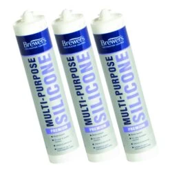 3 X Premium Multi- Purpose Silicone Clear 310ml