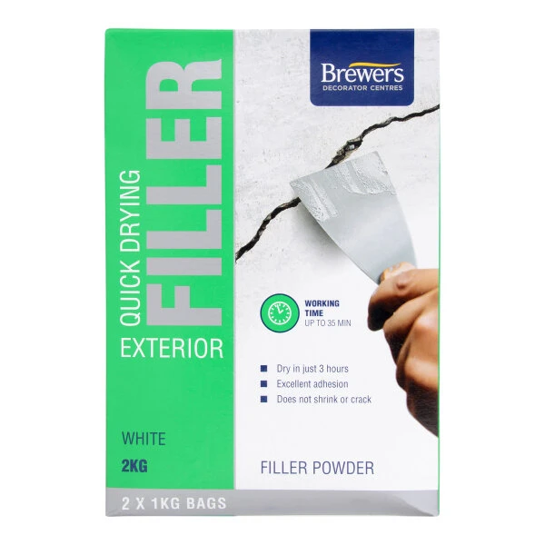 Quick Drying Exterior Filler White 2KG 1 Quick Drying Exterior Filler White 2KG