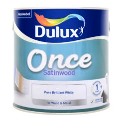 Once Satinwood Pure Brilliant White 2.5L
