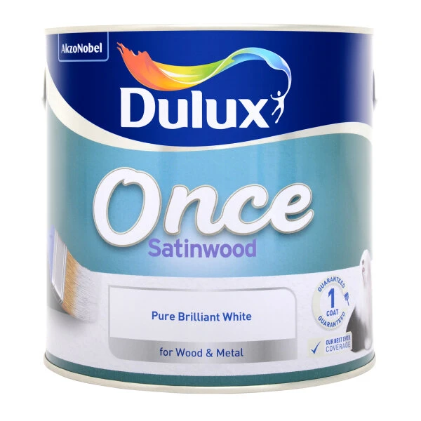 Once Satinwood Pure Brilliant White 2.5L 1 Once Satinwood Pure Brilliant White 2.5L