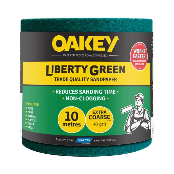 Liberty Green Aluminium Oxide 115mm X 10m P40 1 Liberty Green Aluminium Oxide 115mm X 10m P40