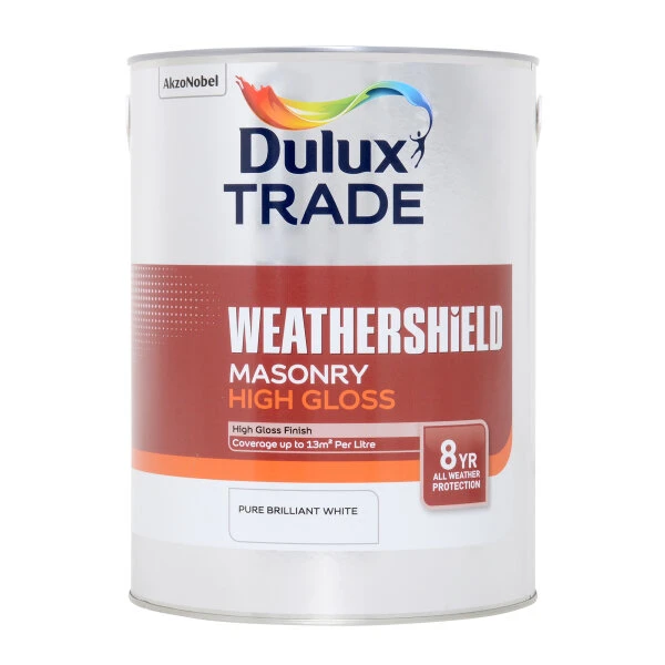 Masonry High Gloss Brilliant White 5L 1 Masonry High Gloss Brilliant White 5L
